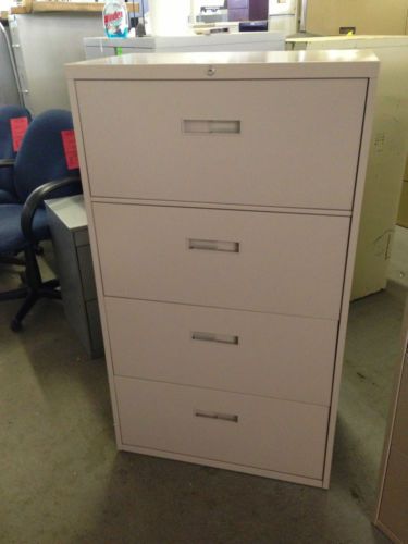 *LOT OF 3 4DR LATERAL SZ FILE CABINETS by STEELCASE OFFICE FURN w/LOCK&amp;KEY 30&#034;W*