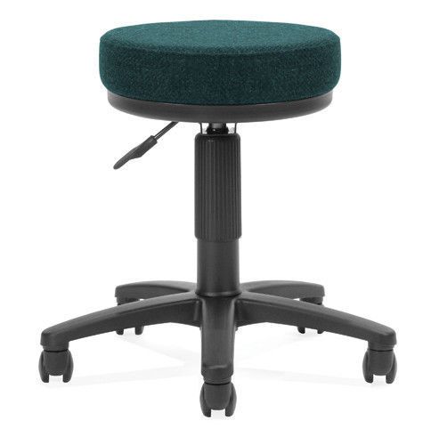 OFM Height Adjustable Drafting Stool with Casters Teal Fabric Included