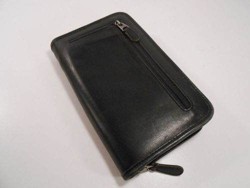 Coach organizer or day planner in black with zipper closure 7.5&#034; x 4.5&#034;