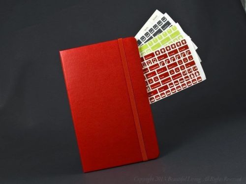 Moleskine 18 month 2014-2015 large red weekly planner hard cover 5&#034;x 8 1/4 &#034; for sale