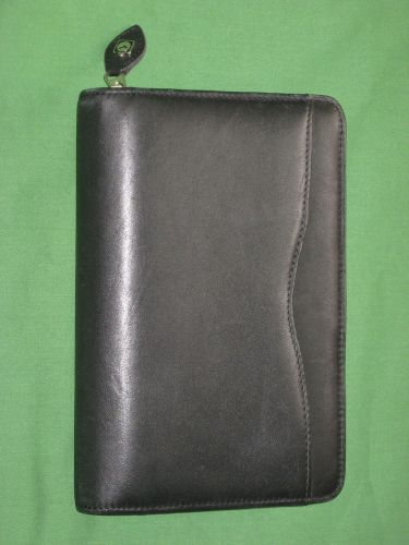 Portable 1&#034; genuine leather day timer planner binder franklin covey compact 8938 for sale