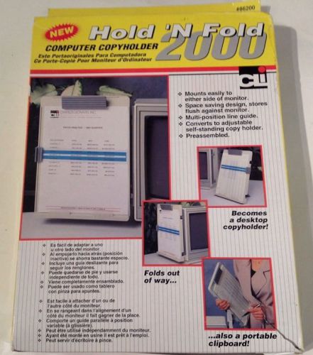 NEW - Hold &#039;N Fold Computer Copy Holder 2000 Paper Holder