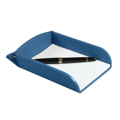 LUCRIN - Small A6 Paper holder - Granulated Cow Leather - Royal Blue