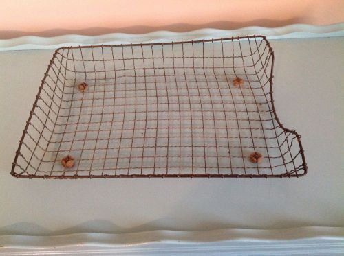 Vintage Wavy Wire Desk Basket Tray ~ Great Industrial Look for Office!