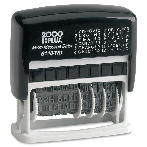 Cosco Micro Message 6-year Dater Stamp - Approved, Urgent, E-mailed, (cos011090)