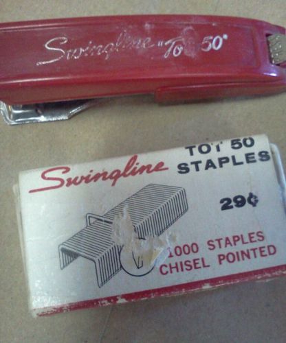 Antique swingline tot 50 stapler and staples vintage collectible