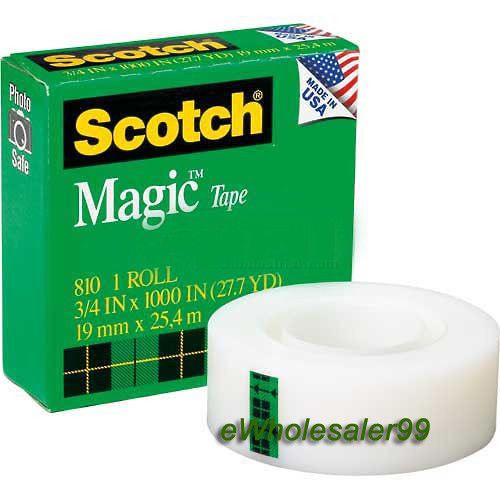 NEW 1-PACK OF SCOTCH MAGIC TAPE REFILL 810 3/4&#034;x1000&#034; *FREE SHIPPING*