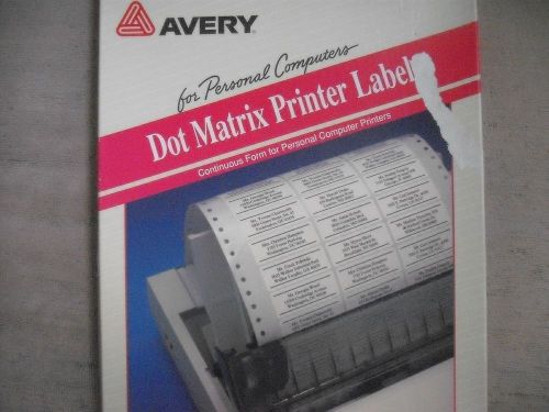 Avery Dot Matrix Printer Labels