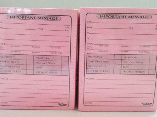 Important message pink pads lot of 2