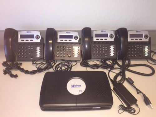 X16 Small Office Digital Phone System Bundle with 4 Phones