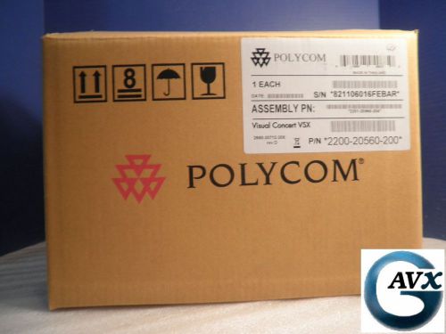 New Polycom VSX Visual Concert +3m Warranty, Cables, in Box. Content Sharing Kit