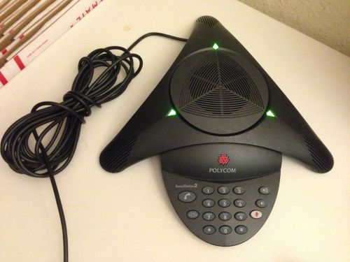 Polycom SoundStation 2, 2201-15100-601 Conference Phone with Power Supply