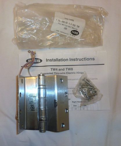 Ives 5BB1SC 5&#034; 652/26D TW8 Swing Clear Electric Thru-Wire Hinge SATIN CHROME