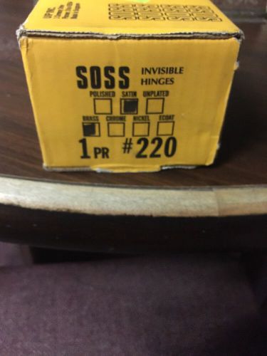 SOSS INVISIBLE HINGES #220 Satin Brass 1 Pair