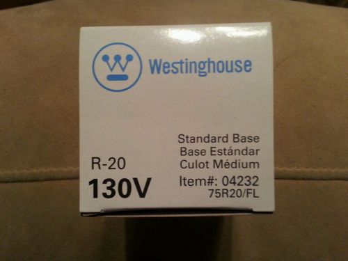 Westinghouse #04232 75R20/FL 75W 130V Case of 6 Brand New