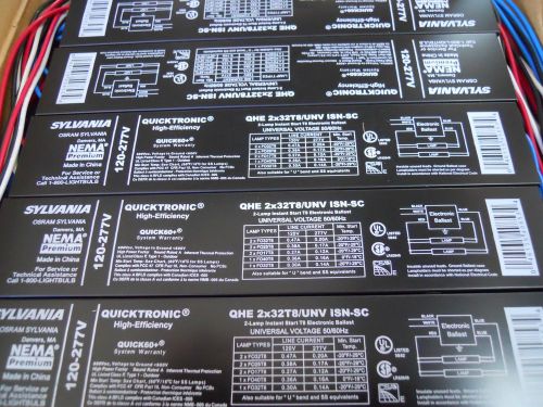 10 Electronic Ballast Sylvania QHE2X32T8/UNVISN-SC for 2 F32T8 2X4 feet lamps.
