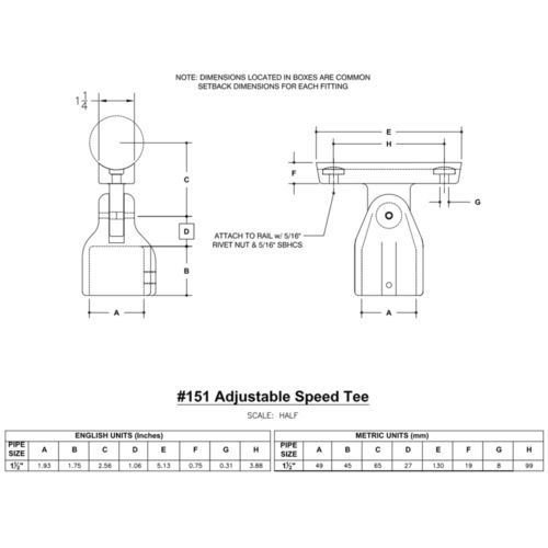 Hollaender 151-8 Adjustable Speed Tee Aluminum Magnesium 1-1/2&#034; IPS (1.94&#034; ID)