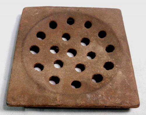 3/8&#034; thick x 5 7/8&#034; square vintage cast iron floor drain for sale