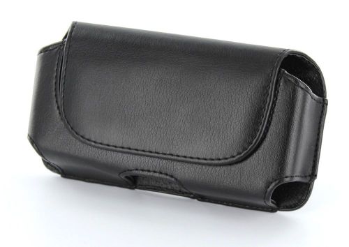 Premium black leather belt holster defender pouch for iphone 5s similar size for sale