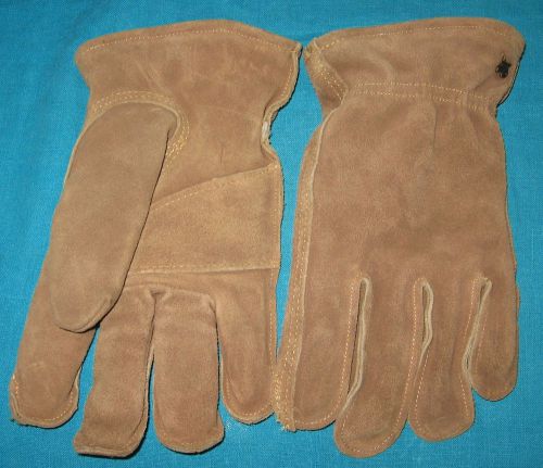 MEN&#039;S WELLS LAMONT WORK &amp; COLD WEATHER SUEDE GLOVES- MED-GENTLY WORN! GOOD COND.