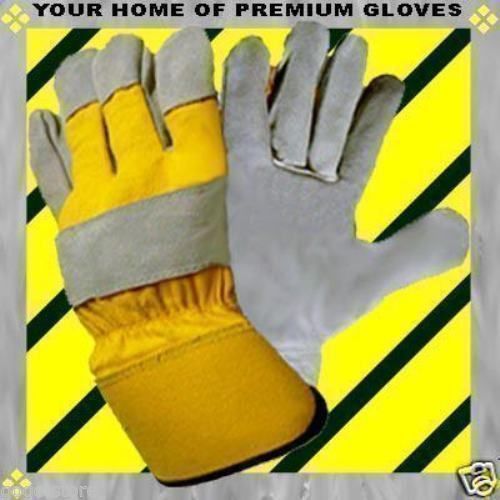 XXL Winter Work Chore Premium Leather PALM &amp; Fingers 2X Pr Gloves SALE On Line