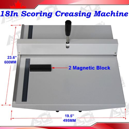 Manual 18&#034; 460MM Paper Scoring Creasing Machine Scorer Creaser +2 Magnetic Block