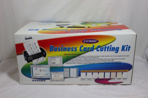 E-Trimmer Busiess Card Cutting Kit BCC3500 BRAND NEW