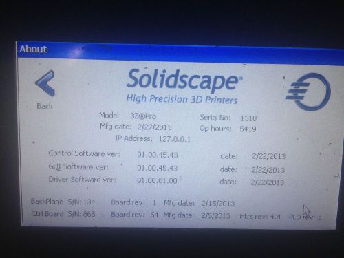Solidscape 3z pro high precision 3d wax printer for sale