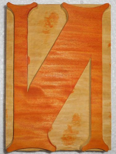 Letterpress Letter &#034;N&#034; Wood Type Printers Block Typography Collection.B928