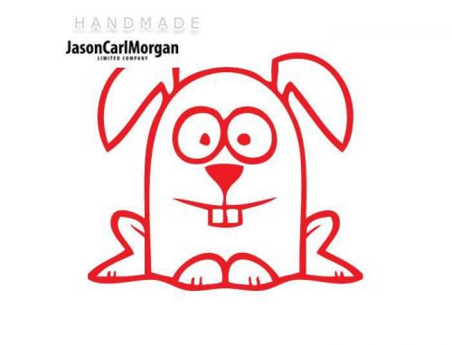 JCM® Iron On Applique Decal, Rabbit Red