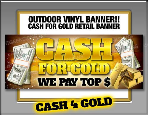 Cash for Gold outdoor building vinyl banner poster sign jewelry coin pawn shop