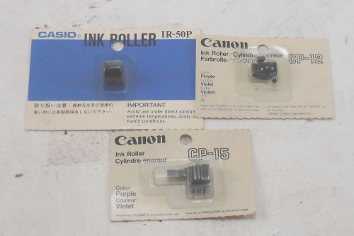 (1 lot of 3) casio canon miniature ink roller refills calculator printers for sale