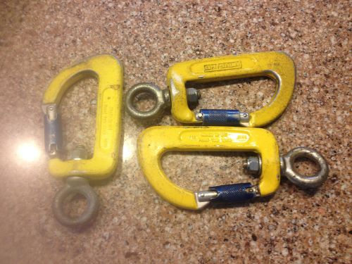 Lot of 3 BH/SALA Auto Twist lock Carabiners. Proof test 16kN.  Made in UK