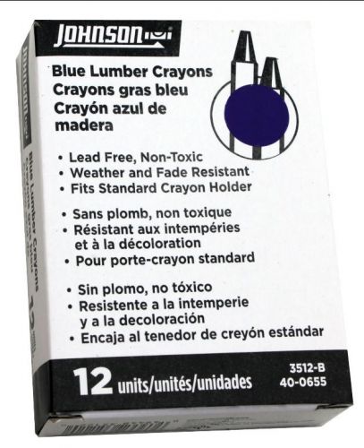 Johnson Lumber Crayons Pack of 12 - Blue Model 3512