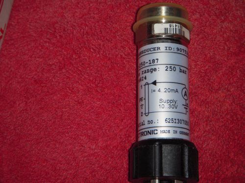 Hydac pressure transducer, 250 Bar. Mod #  HDA 3705-A-250-187