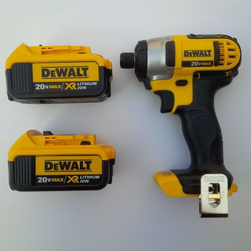 Dewalt DCF885 20V Max Cordless 1/4&#034; Impact,(2) DCB204 4.0 AH Batteries  20 Volt