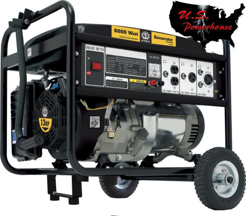 Steele spgg-600n 6000w watt portable generator with wheel kit new for sale