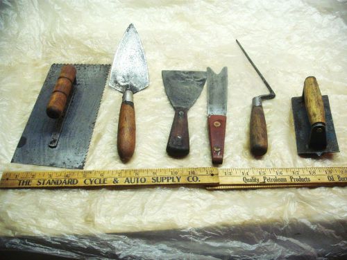 Old used tools lot 6 mason,bricklayer concrete mason handyman tools for sale