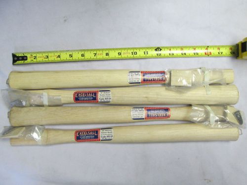 Excelsall Hickory 18&#034; Machinists Hammer Handle Lot/4pcs 32-48oz Code 409-04 NOS