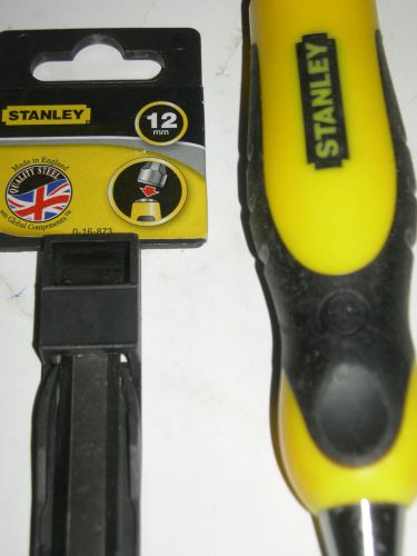 stanley 0-16-873 12mm width chisel with strike cap brand new use with dewalt