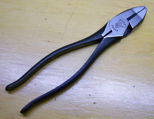 KLEIN TOOLS 8-1/2&#034; Electricians Lineman Pliers 213-8NE w/Side Cutters USA MADE