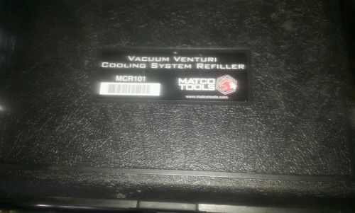 Vacuum Venturi Cooling System RefillerMatco Tools Mcr101