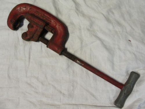Vtg ridgid no 1 &amp; no 2 pipe cutter 1/8&#034; - 2&#034; cutting tool plumber pipe fitter for sale