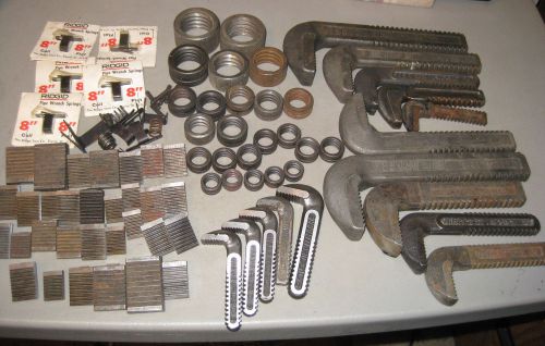 85+ PIECES OF RIDGID PIPE WRENCH PARTS, 8 TO 18&#034; SIZES, MOSTLY 8-10&#034; SIZES