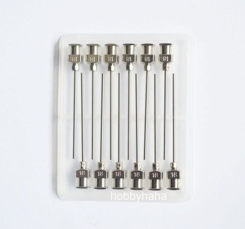 24pcs 1.5&#034;  18ga  blunt stainless steel dispensing syringe needle tips for sale