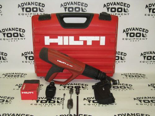 Hilti dx460 powder actuated fastener nailer tool kit w/mx 72, x-460-f8 &amp; case for sale