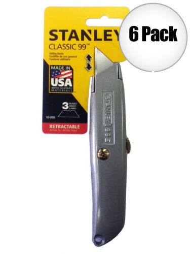New! stanley 99e/classic99  6&#034; heavy duty retractable utility knife w/interlock for sale