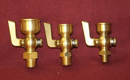 Hit &amp; miss gas engine motor brass primer cup 1/8 1/4 npt fuel steam drain cock for sale
