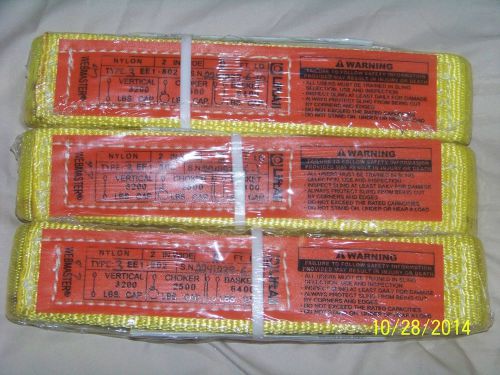 Nip...lot of 3 webmaster liftall nylon type 3 ee-802 2&#034; wide x 2&#039; long for sale