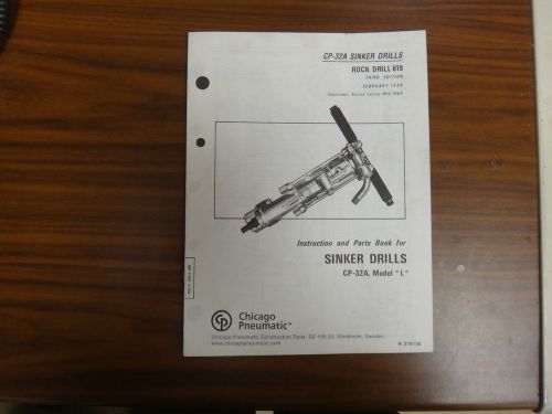 CHICAGO PNEUMATIC CP32A SINKER DRILL PARTS MANUAL